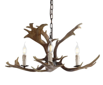Eldora 27" Adjustable Resin Antler LED Chandelier - JONATHAN Y